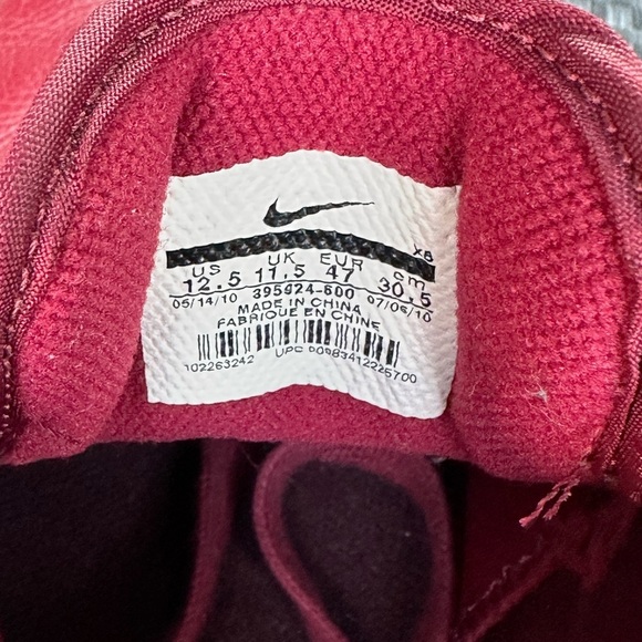 Nike Pepper Low BEAUTIFUL & RARE Men's Size 12.5 Excellent Condition Red Leather - Picture 2 of 6